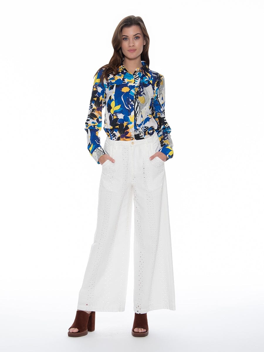 Modern Abstract Print Blouse - Gracia Fashion