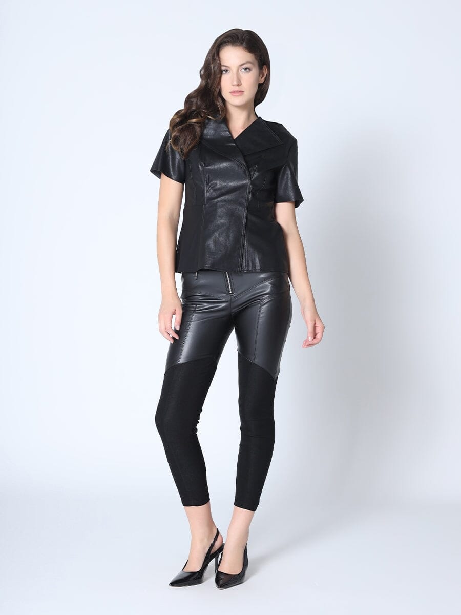 Pin on Faux Leather Pants Outfits